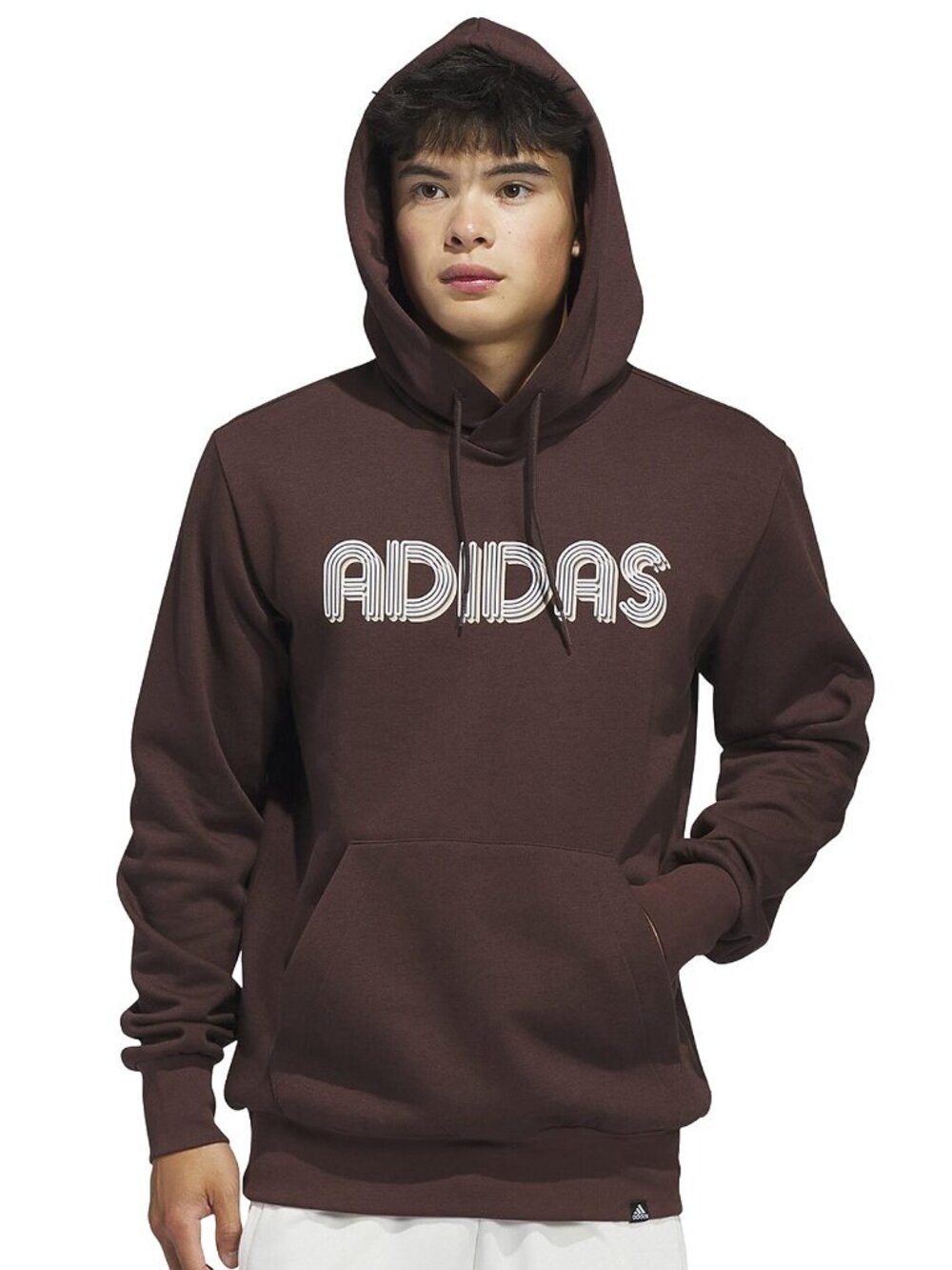 New! Adidas Fleece Hoodie Sweatshirt 3XL 3XLT Men's Big & Tall Size Brown